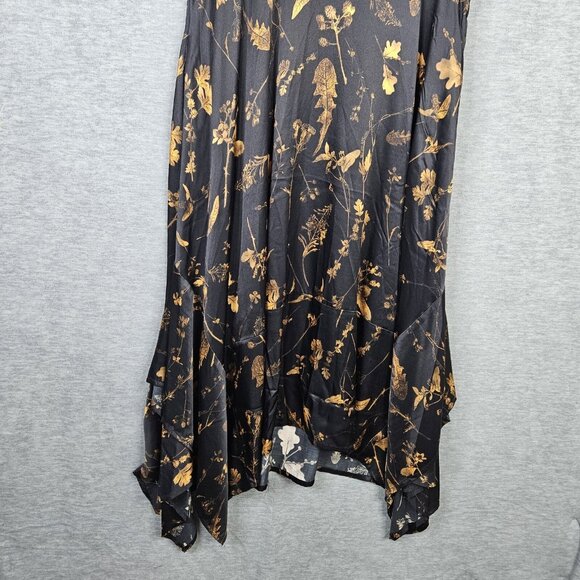 Allsaints Gianna Heligan midi dress handkerchief hem Silk Blend Women’s Sz 6 NEW - Picture 7 of 16